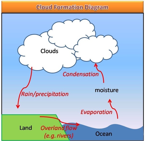 Are clouds made of water vapor or tiny droplets of water