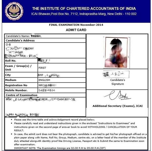 Where shall I obtain the hall ticket of CA CPT exam? Quora