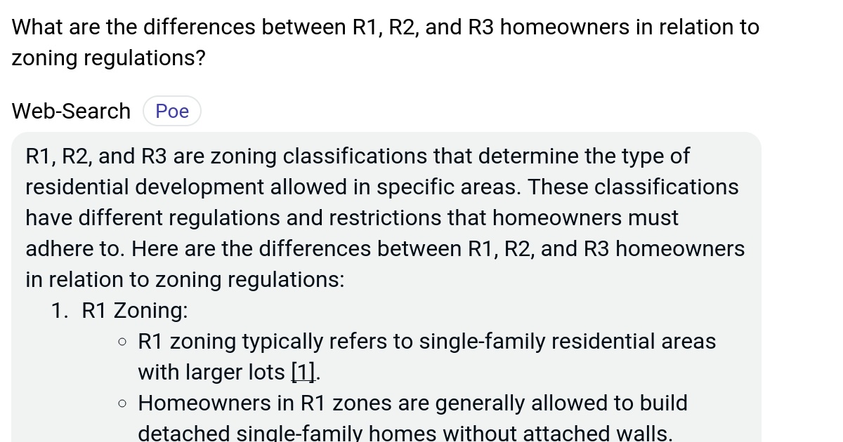 What are the differences between R1, R2, and R3 homeowners in relation