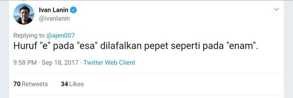 Jika Anda diizinkan menghapus satu huruf dalam bahasa Indonesia, huruf