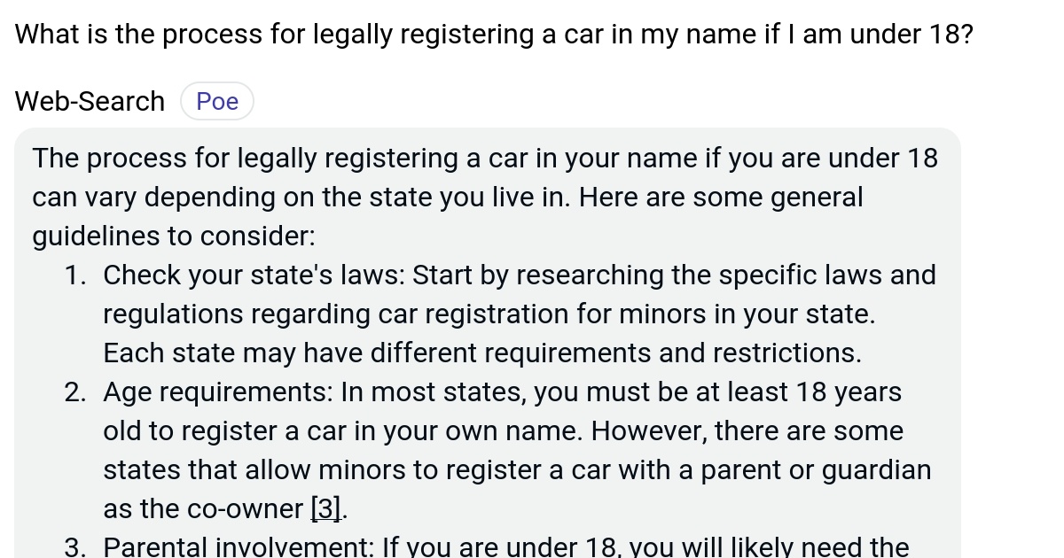 What is the process for legally registering a car in my name if I am