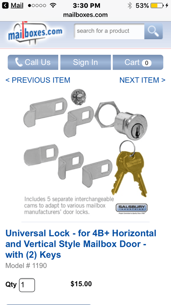 How much does it cost to replace a USPS mailbox key? Quora