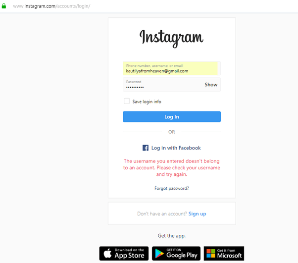 I want to open an account on Instagram but it says this email is taken