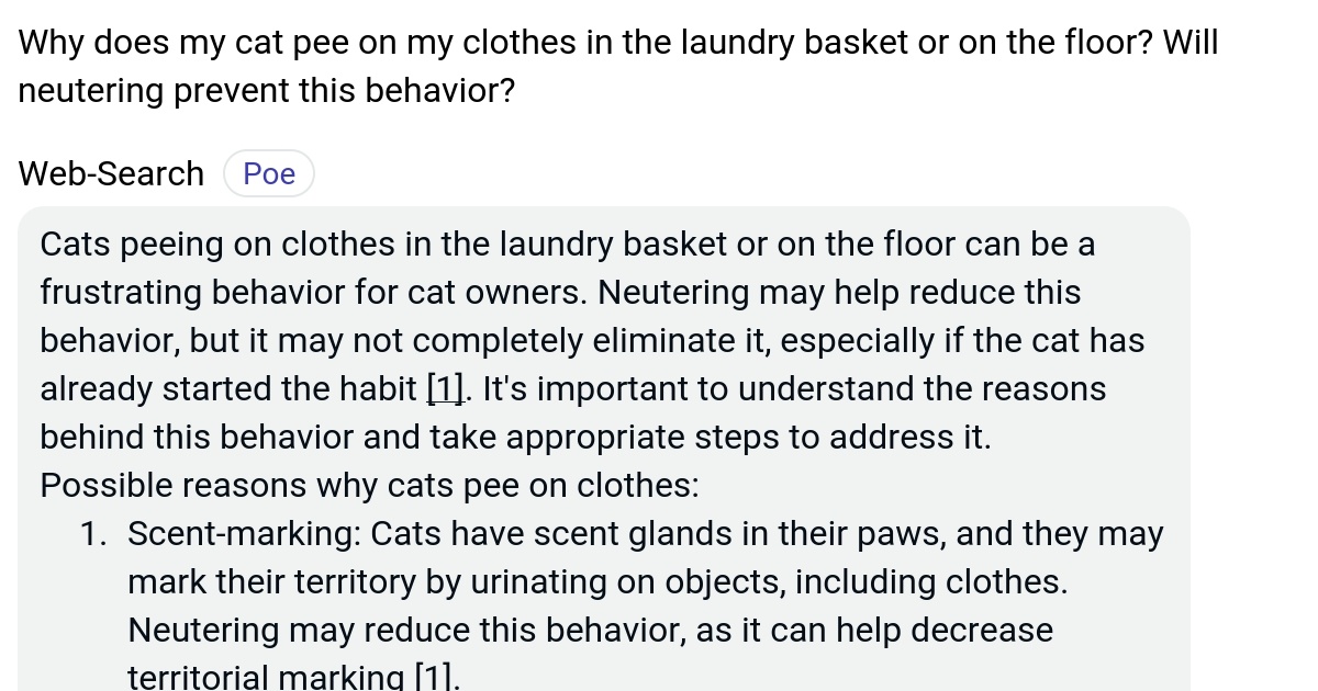 Why does my cat pee on my clothes in the laundry basket or on the floor