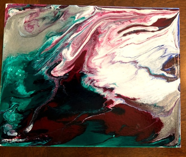 What do you mix with acrylic paint in order to do pour