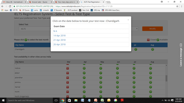 How many days prior do I need to book my IELTS exam? Quora