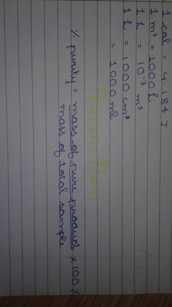What is the formula for percentage purity? Quora