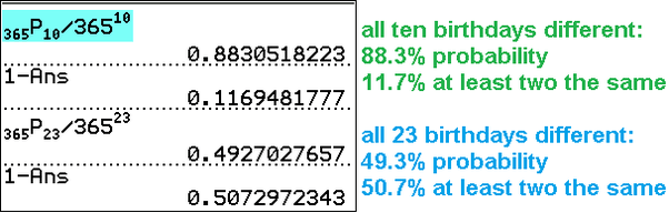 What is the probability that in a group of 40 people, at least two have