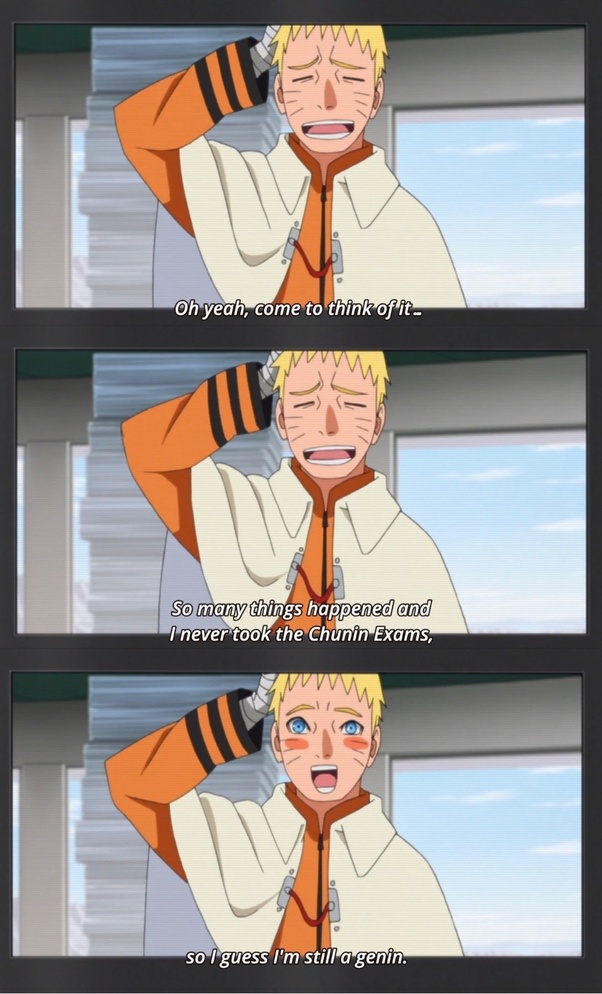 At the end, did Naruto skip Chunnin and Jounin rank before