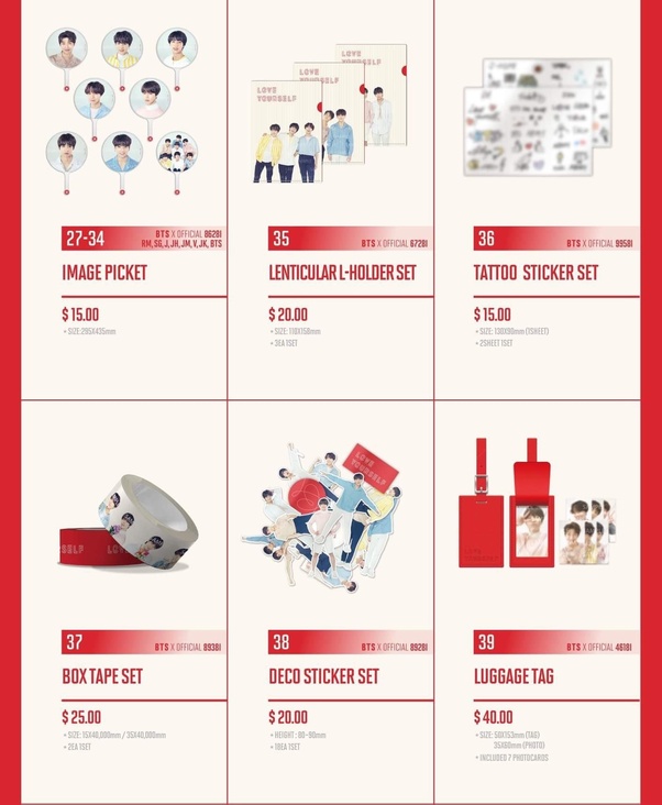 What are the prices for BTS merch at Love Yourself Tour concerts? Quora