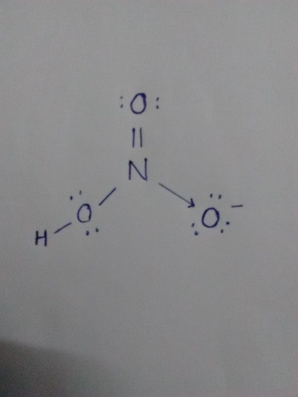 How is the Lewis dot structure for nitric acid determined? Quora