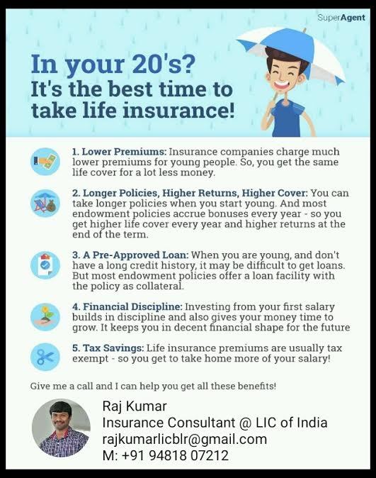 Which is the best LIC policy for a twenty year old male student in India from investment point