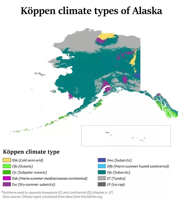Alaska Map Climate Zones Does Alaska have all four weather seasons? Quora