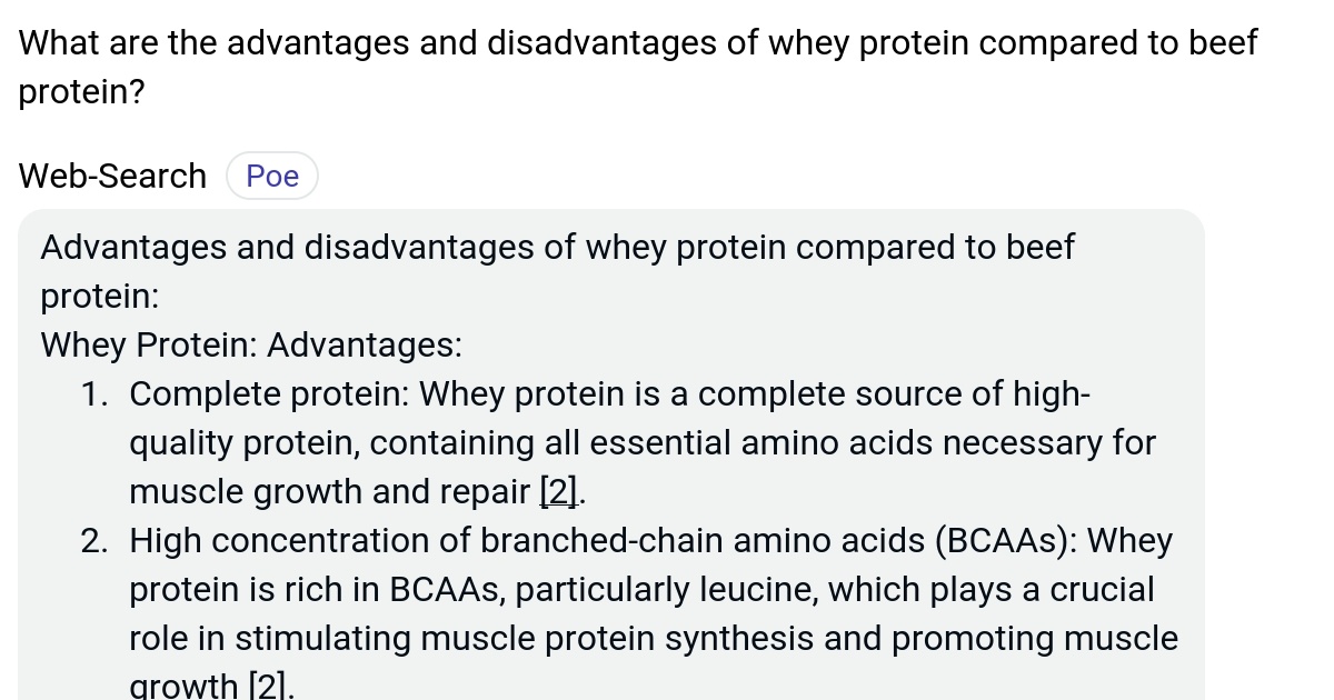 What are the advantages and disadvantages of whey protein compared to