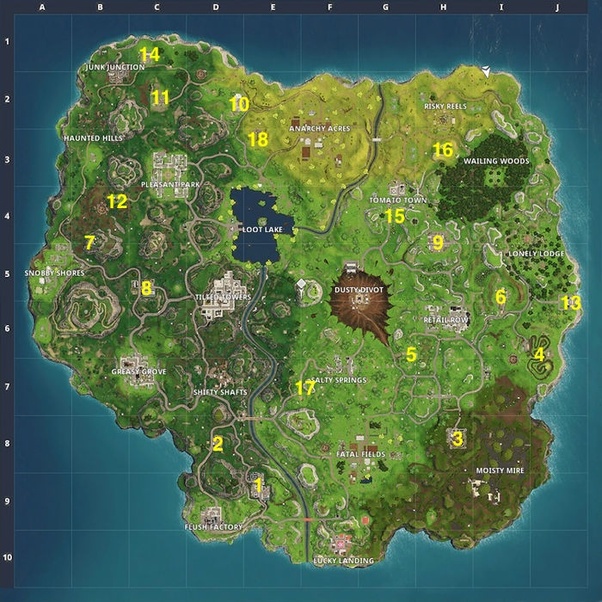 What does your squad call the unnamed locations on the