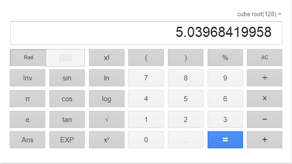 What will be the cube root of 128? Quora