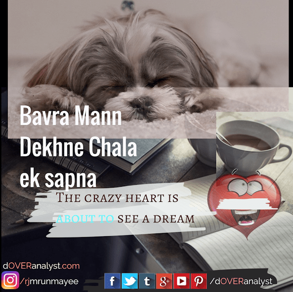 What is the English word for 'bawra' as in bawra mann dekhne chala ek