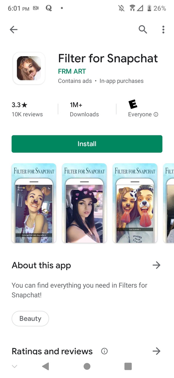 How to use a Snapchat selfie filter on a preexisting photo on my