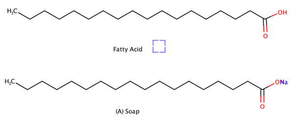 Can you explain why soaps are more soluble than fatty acids in water