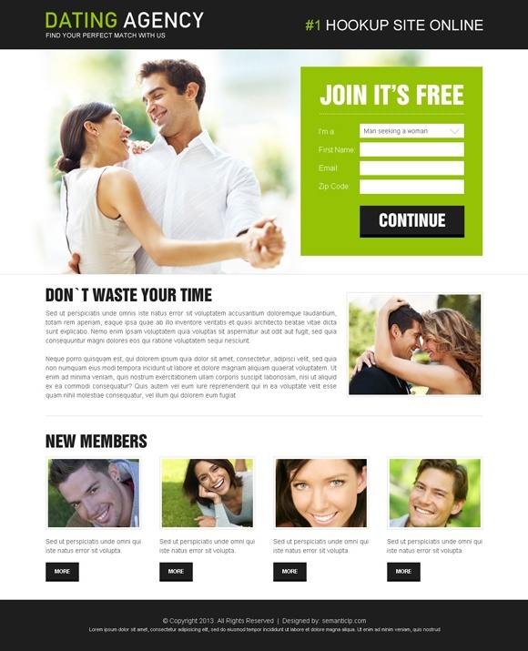 Dating cpa landing page.