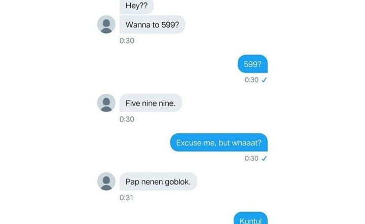 Apa arti istilah &lsquo;599&rsquo; pada percakapan anak gaul? - Quora
