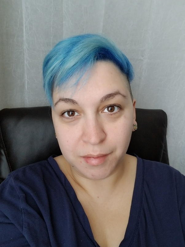 My daughter recently dyed part of her hair blue without