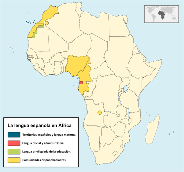 Africa Map Showing Spanish Speaking Countries Other than Morocco, which African country is the closest diplomatically