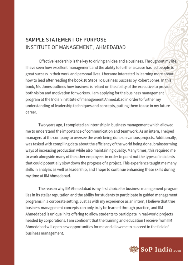 How to write SOP for MBA admissions Quora