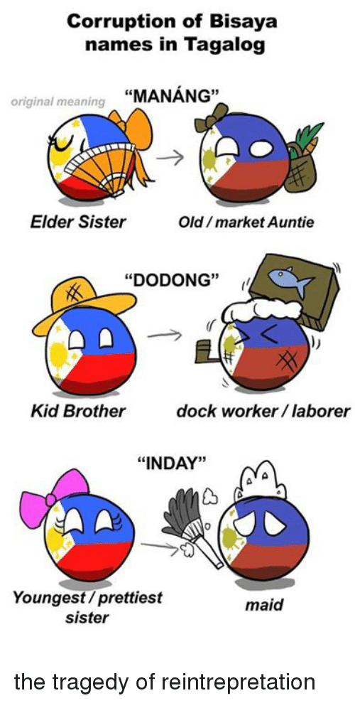 What Tagalog words mean humorously different in Bisaya and vice versa