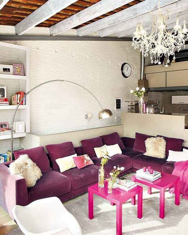 Purple interior design What is the best way to use color