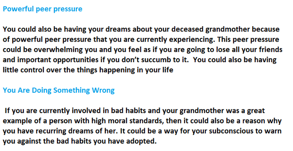 What does it mean when you dream about your dead