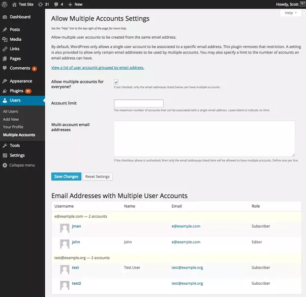 How to create multiple authors on WordPress with the same emails Quora
