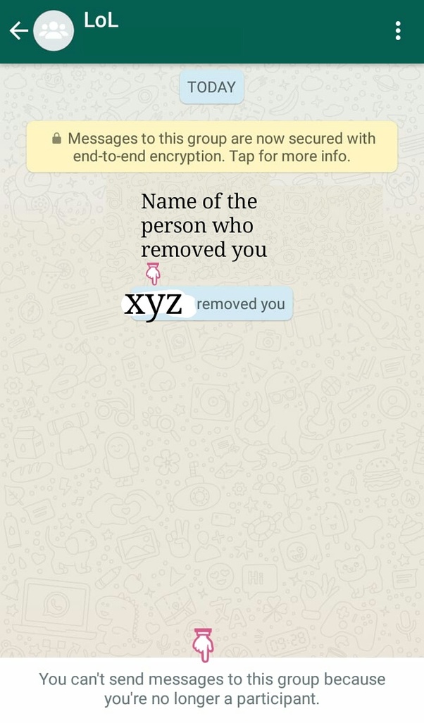 How would I know if I've been removed from a WhatsApp