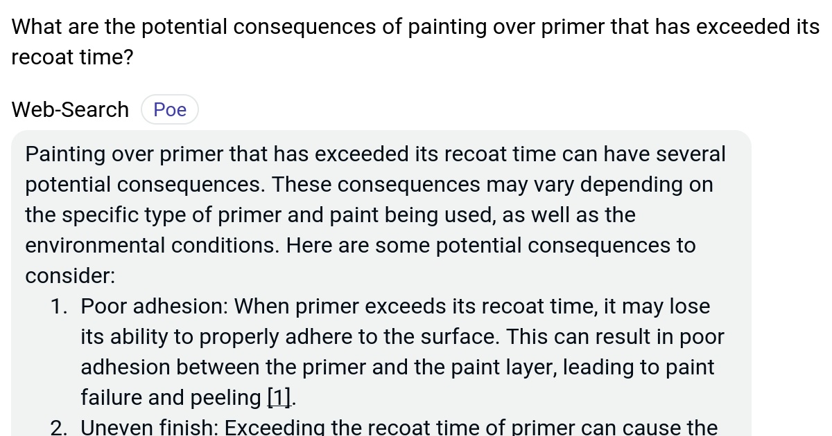 What are the potential consequences of painting over primer that has