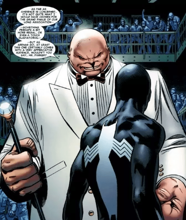 How can the Kingpin actually match SpiderMan�s strength