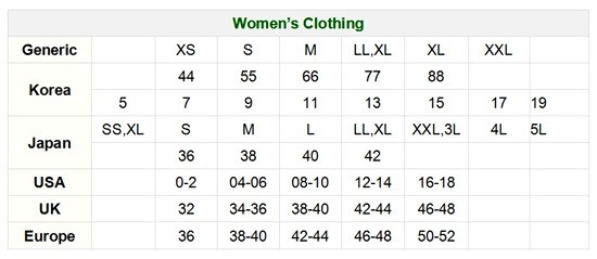 How to convert clothes in Asian sizes to U.S. sizes - Quora