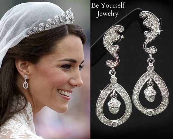 Who were the earrings Kate Middleton wore on her wedding day from and