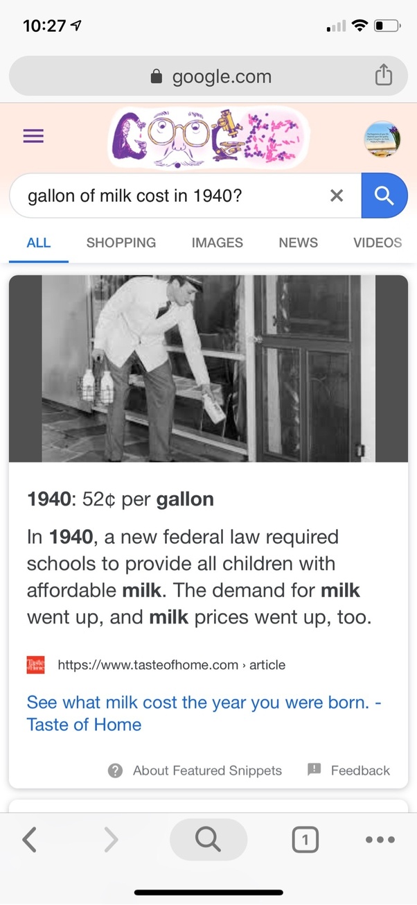 How much did a gallon of milk cost in 1940? Quora