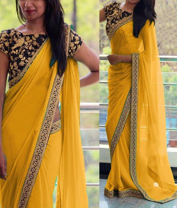 Which color blouse will match a yellow saree? Quora
