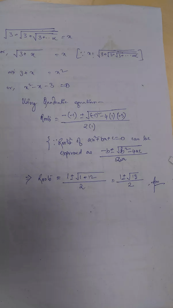 How to find the value of √ (3 + √ (3 + √ (3) Quora