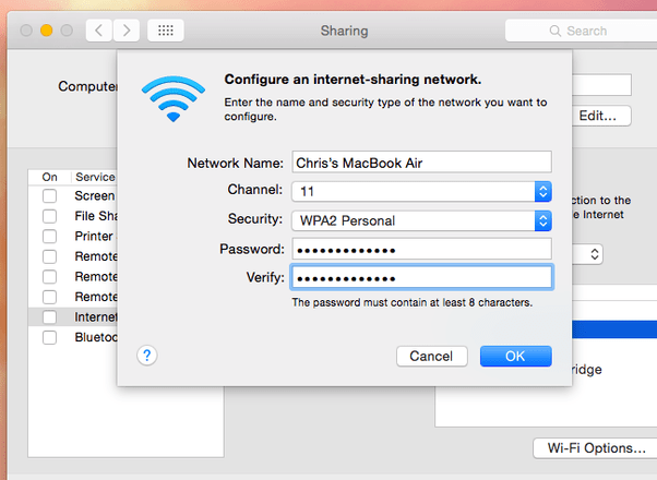 How to create a WiFi hotspot in my MACBOOK AIR Quora