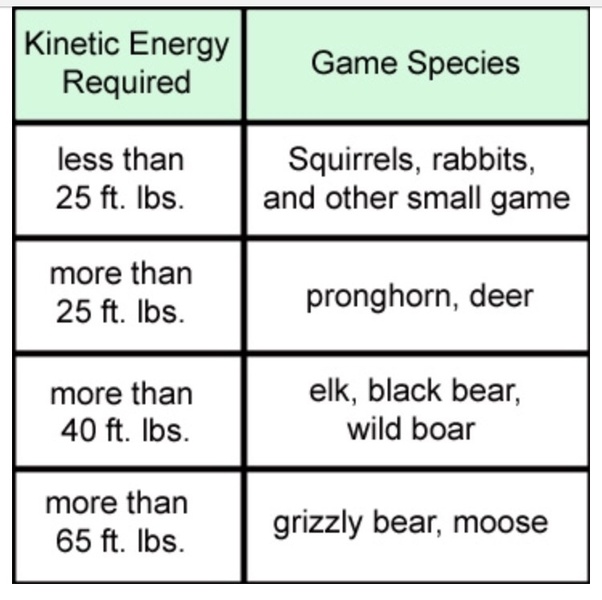 Why is the legal minimum to bow hunt a deer 35 or 40