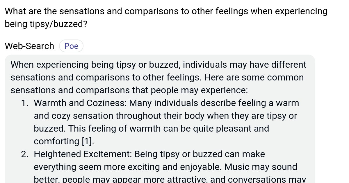 What are the sensations and comparisons to other feelings when