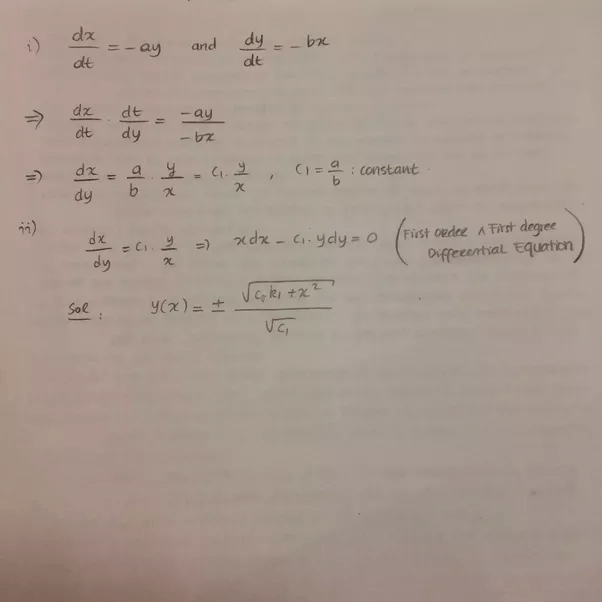 How to solve the system of differential equations [math]\frac{dx}{dt
