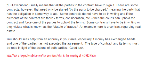 What does 'upon execution' mean? Quora