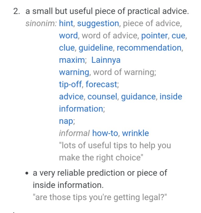 Apa arti kata &lsquo;tips&rsquo;? - Quora