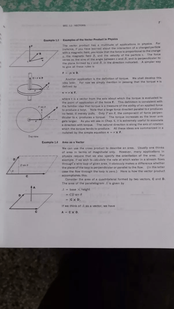 Are there any real life scenarios to visualise dot product or cross