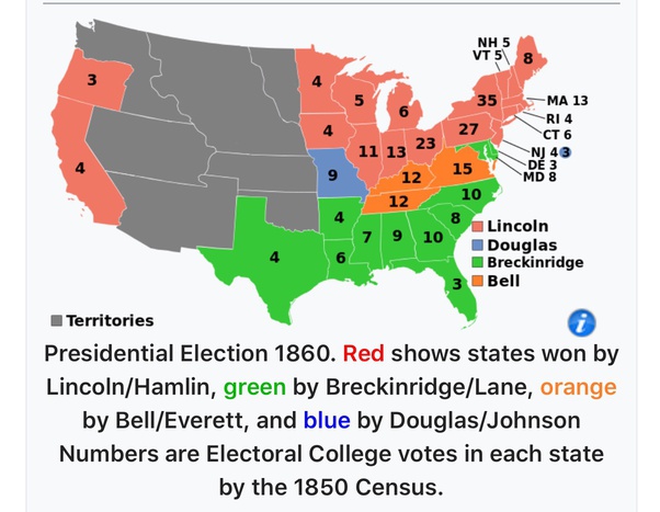 Besides the border states, how many southern counties did Abraham