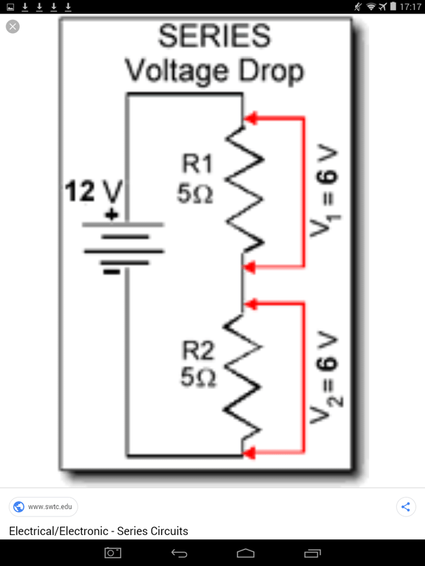 In ohm's law is V (potential differnce) directly