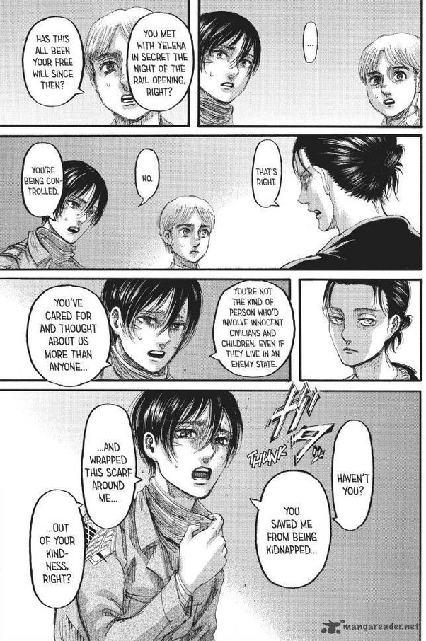 Aside from him saving her life, why does Mikasa love Eren